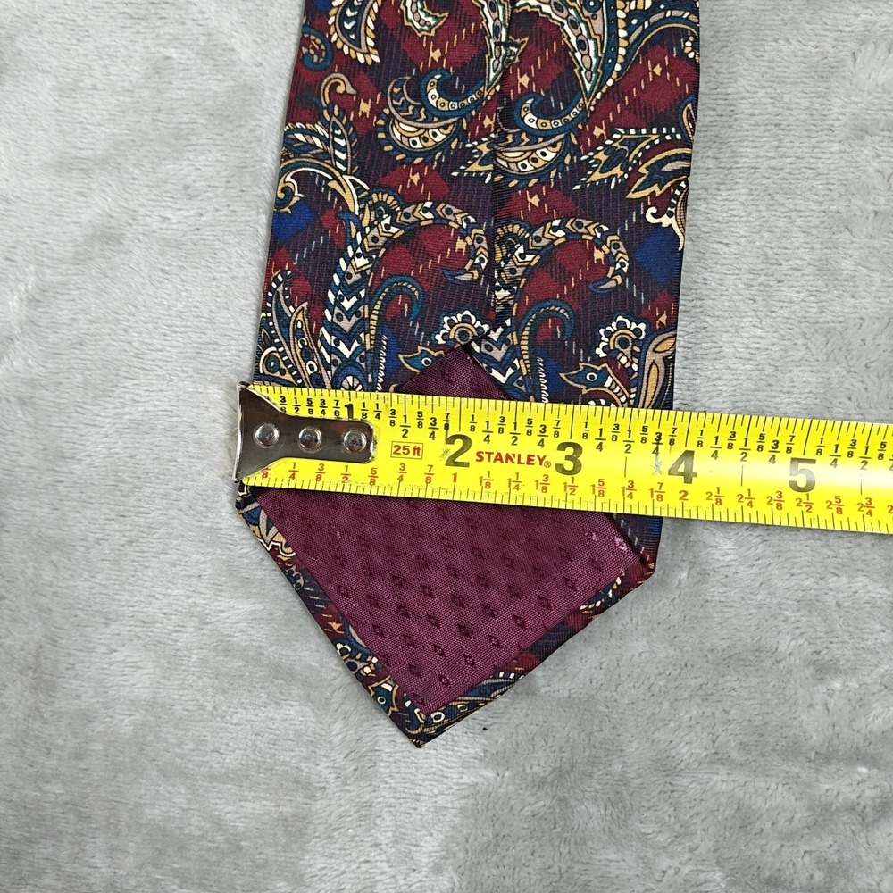 Vintage Givenchy Tie Men 57x3.75 Paisley Floral Monsieur Silk Made USA Old Money - Picture 6 of 7
